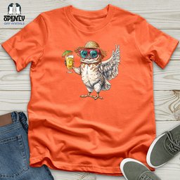 Owl Beach Vacation Unisex T Shirt Gift For Animal Lover