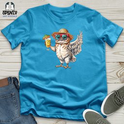 Owl Beach Vacation Unisex T Shirt Gift For Animal Lover
