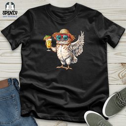 Owl Beach Vacation Unisex T Shirt Gift For Animal Lover