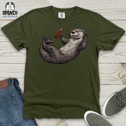 Otter Relaxation Heavy Cotton Comfort Colors Tee Gift For Animal Lover