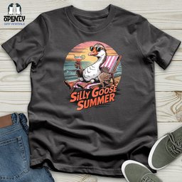 Silly Goose Summer Softstyle Tee Gift For Animal Lover