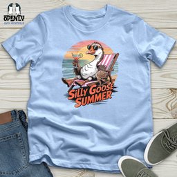Silly Goose Summer Softstyle Tee Gift For Animal Lover