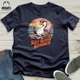 Silly Goose Summer Softstyle Tee Gift For Animal Lover