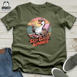 Silly Goose Summer Softstyle Tee Gift For Animal Lover