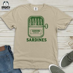 Sardines Heavy Cotton Comfort Colors Tee Gift For Animal Lover