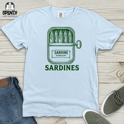 Sardines Heavy Cotton Comfort Colors Tee Gift For Animal Lover