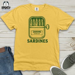 Sardines Heavy Cotton Comfort Colors Tee Gift For Animal Lover