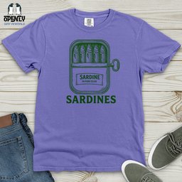 Sardines Heavy Cotton Comfort Colors Tee Gift For Animal Lover