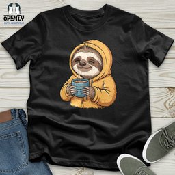 Sloth With Coffee Unisex T Shirt Gift For Animal Lover