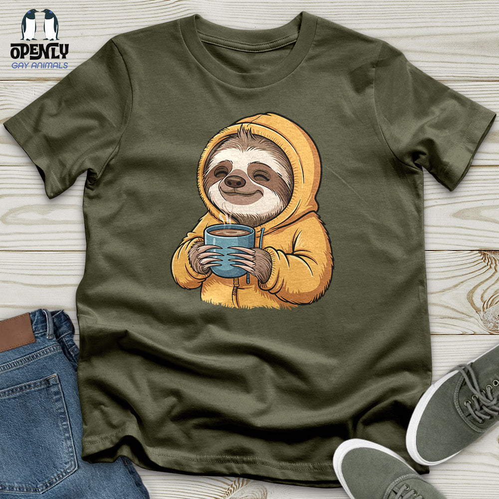 Sloth With Coffee Unisex T Shirt Gift For Animal Lover