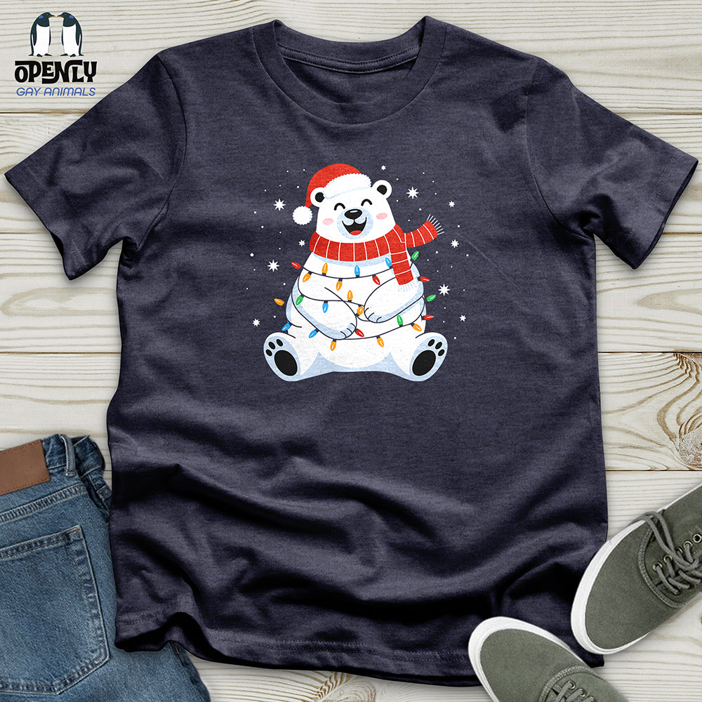 Polar Bear Merry Christmas Unisex T Shirt Gift For Animal Lover