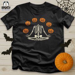 Pumpkin Skeleton Unisex T Shirt Gift For Animal Lover
