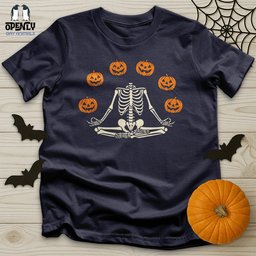 Pumpkin Skeleton Unisex T Shirt Gift For Animal Lover