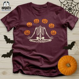 Pumpkin Skeleton Unisex T Shirt Gift For Animal Lover