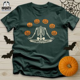 Pumpkin Skeleton Unisex T Shirt Gift For Animal Lover