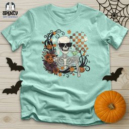 Skeleton Drink Wine Unisex T Shirt Gift For Animal Lover