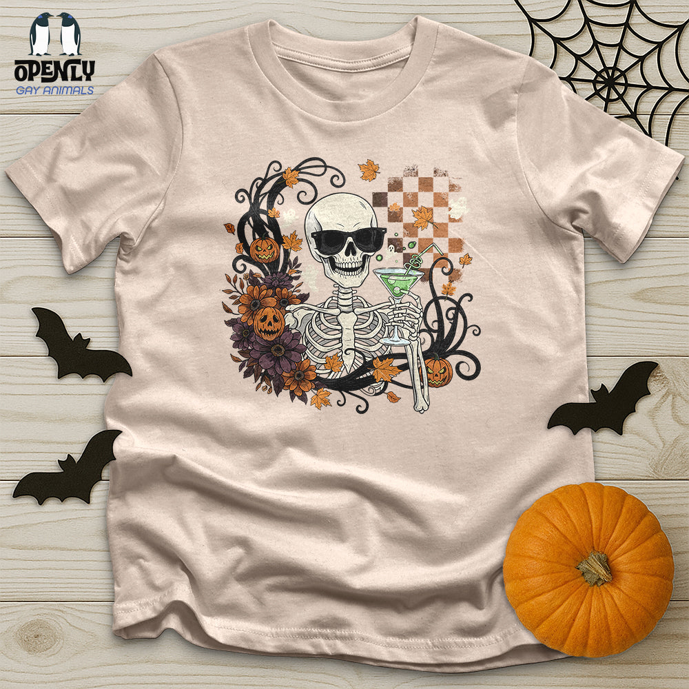 Skeleton Drink Wine Unisex T Shirt Gift For Animal Lover