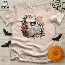 Skeleton Drink Wine Unisex T Shirt Gift For Animal Lover