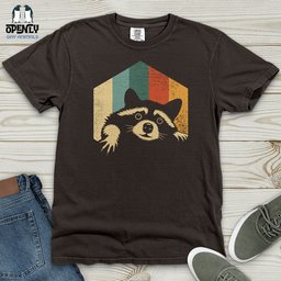 Retro Raccoon Heavy Cotton Comfort Colors Tee Gift For Animal Lover