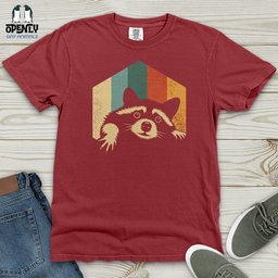 Retro Raccoon Heavy Cotton Comfort Colors Tee Gift For Animal Lover
