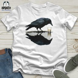 Raven Reflection Unisex T Shirt Gift For Animal Lover
