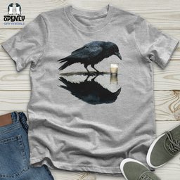 Raven Reflection Unisex T Shirt Gift For Animal Lover