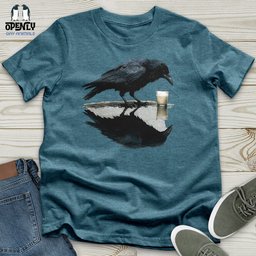 Raven Reflection Unisex T Shirt Gift For Animal Lover