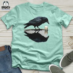 Raven Reflection Unisex T Shirt Gift For Animal Lover
