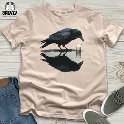 Raven Reflection Unisex T Shirt Gift For Animal Lover