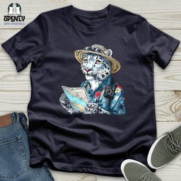 Snow Leopard Explorer Unisex T Shirt Gift For Animal Lover