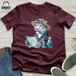 Snow Leopard Explorer Unisex T Shirt Gift For Animal Lover