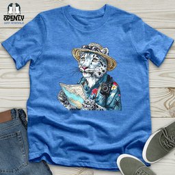 Snow Leopard Explorer Unisex T Shirt Gift For Animal Lover