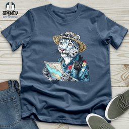 Snow Leopard Explorer Unisex T Shirt Gift For Animal Lover