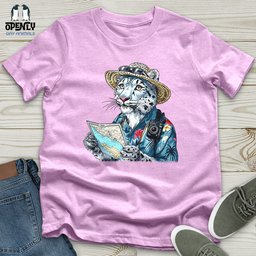 Snow Leopard Explorer Unisex T Shirt Gift For Animal Lover