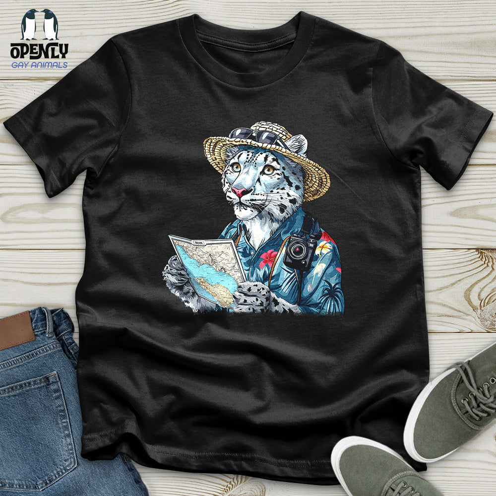 Snow Leopard Explorer Unisex T Shirt Gift For Animal Lover
