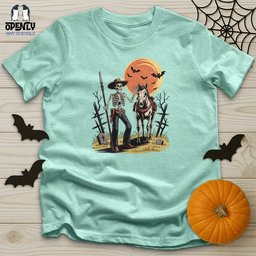 Skeleton Cowboy Unisex T Shirt Gift For Animal Lover