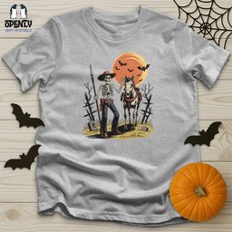 Skeleton Cowboy Unisex T Shirt Gift For Animal Lover