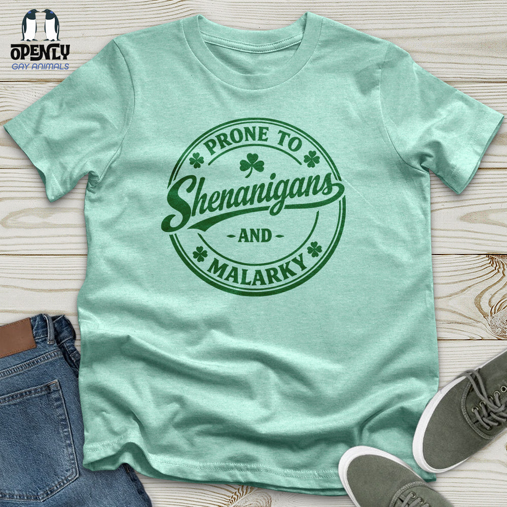 Prone To Shenanigans And Malarky Unisex T Shirt Gift For Animal Lover