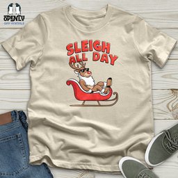 Sleigh All Day Softstyle Tee Gift For Animal Lover
