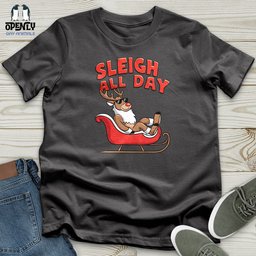 Sleigh All Day Softstyle Tee Gift For Animal Lover