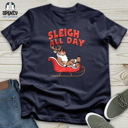 Sleigh All Day Softstyle Tee Gift For Animal Lover