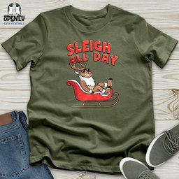 Sleigh All Day Softstyle Tee Gift For Animal Lover