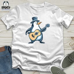 Penguin Minstrel Melodies Unisex T Shirt Gift For Animal Lover