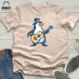 Penguin Minstrel Melodies Unisex T Shirt Gift For Animal Lover