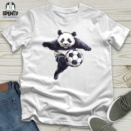 Panda Soccer Strike Unisex T Shirt Gift For Animal Lover