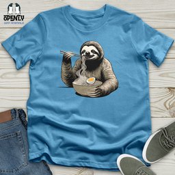 Sloth Eating Noodles Unisex T Shirt Gift For Animal Lover