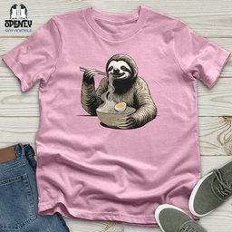 Sloth Eating Noodles Unisex T Shirt Gift For Animal Lover