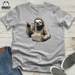 Sloth Eating Noodles Unisex T Shirt Gift For Animal Lover