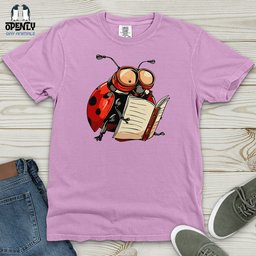 Scholarly Ladybug Heavy Cotton Comfort Colors Tee Gift For Animal Lover