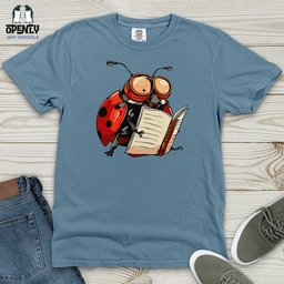 Scholarly Ladybug Heavy Cotton Comfort Colors Tee Gift For Animal Lover